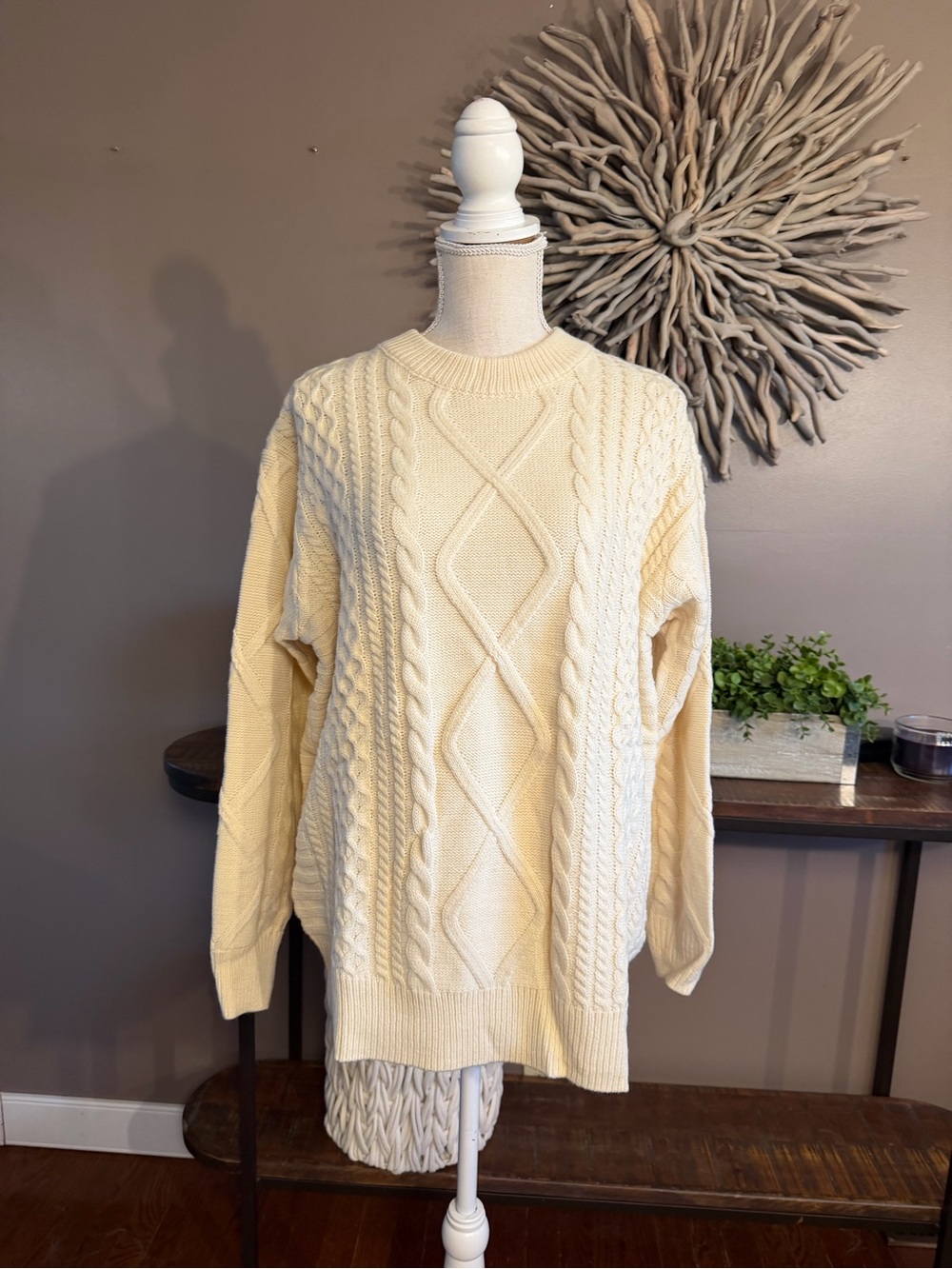 Aelfric Eden‎ Cable Knot Sweater in Cream NWT